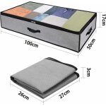 Sac de rangement vetement lot de 2, rangement sous lit grande non - tisse sac bo�te tissu poignee pour ...