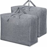 Basetbl - sac rangement vetement sous lit lot de 2, housse rangement couette avec poigne renforce pour ...