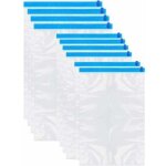 Sac rangement vetement sous vide 10 pochette transparente  double glissire bleu