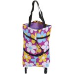 Sac � roulettes pliable pour courses, chariot pliant en toile multifonction pour personnes �g�es, bagagerie ...