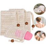 Sac � savon, 4 pcs de savon en sisal our douche massage exfoliant favorise la circulation sanguine