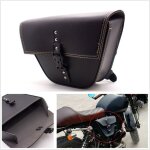 Sac de selle latral de moto en cuir synthtique triangle pour vlos atv cafe racer