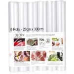Sacs sous vide pack de 6 packs 28cm x 300cm compatible avec n'importea quelle scelleuse sous vide pour ...