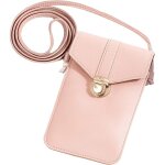 Sac de t�l�phone portable en cuir pour femme (rose)