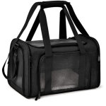 Sac transport chat chien, caisse de transport chat respirant et pliable cage transport chat avec matelas ...