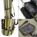 Sac de transport et rangement pour cannes � p�che ? grande capacit� 123cm, 5 porte - cannes, 600d oxford, ...
