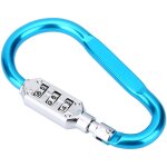 Sac de voyage bagagerie scurit serrure  combinaison verrouillage mousqueton cadenas bleu