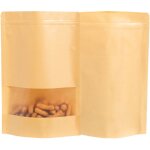 Sachet kraft alimentaire, sachet craft, sachet kraft zip, emballage alimentaire, s'appliquent aux noix, ...