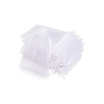 Sachets organza, 120 sachets pochettes transparent, 10x15cm cadeau en organza blanc avec ruban pour les ... Sachets organza, 120 sachets pochettes transparent, 10x15cm cadeau en organza blanc avec ruban pour les ...