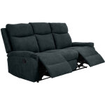 Altobuy - sacramento - canap relax manuel 3 places tissu gris fonc