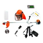 Debroussailleuse thermique avec demarrage electrique 28mm + casque forestier + widia disc 40 points