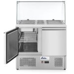 Saladette avec vitrine r�frig�r�e en verre arktic - hendi