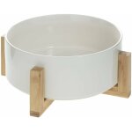 Saladier,  24 cm, cramique sur support en bambou
