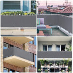 Sekey brise - vue pour balcon couverture de confidentialit� �cran polyster vent protection uv opaque ...