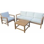 Teck'line - salon bas de jardin en teck premium ninati 4 places