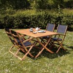 Berah getah - salon de jardin en acacia massif 4 places