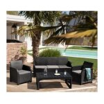 Les tendances - salon de jardin imitation en rotin tresse allibert by keter - 5 places - table basse ... Les tendances - salon de jardin imitation en rotin tresse allibert by keter - 5 places - table basse ...