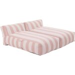 Salon de jardin modulable avec 2 m�ridiennes rose poudr� - mixi