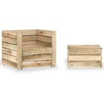 Vidaxl - salon de jardin palette 2 pcs bois de pin impr�gn�