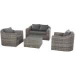 Salon de jardin en rsine tresse moora - 4 places