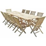 C&l jardin - salon de jardin en teck batan 8 chaises 2 fauteuils C&l jardin - salon de jardin en teck batan 8 chaises 2 fauteuils