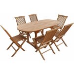 Happy garden - salon de jardin en teck lombok - table ovale extensible - 6 places Happy garden - salon de jardin en teck lombok - table ovale extensible - 6 places
