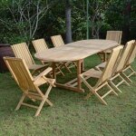 Salon de jardin en teck massif fuji, 8 places