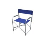 Chaise de directeur playa en aluminium tubulaire et chaise en tissu textile'ne bleu pour plage et piscine ...