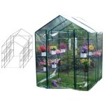 Salone srl - serre de jardin 4 �tag�res 143 x 143 x h195cm bache serre pvc cadre acier legumes plantes ...