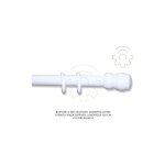 Salone - tringle a rideau en bois blanc 35 mm longueur 150 cm sans supports