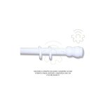 Salone - tringle a rideau coulissante en bois blanc 35 mm longueur 240 cm sans supports Salone - tringle a rideau coulissante en bois blanc 35 mm longueur 240 cm sans supports