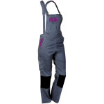 Salopette de travail femme gris et violet ? tissu doux 65% polyester 35% coton ? renforts genoux ? 7 ...