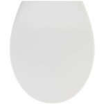 Wenko - abattant wc samos avec frein de chute, lunette toilettes clipsable avec fixation inox, duro plast ...