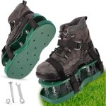 Sandales a�rateur pelouse, 1 paire 45mm a�rateur de pelouse avec 13 clous et cl�, base de ressort verte, ...