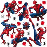 Sanders&sanders - sticker mural spider - man bleu et rouge