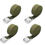 Aiperq - sangles d'arrimage de 5 m - lot de 4 courte sangle a cliquet avec boucle de serrage 25mm 100kg ...