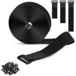 Sangles de c�ble r�glables avec attache en scratch robustes 5 cm x 5 m avec 15 boucles, r�utilisable ...