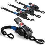 Sangles  cliquet automatique, 3 m x 25mm, 748kg de rsistance  la rupture, sangles d'arrimage rtractables ...