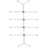 Sangles de drap de lit rglables croises pour garder votre lit bien rang (blanc)