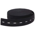 Sangle �lastique pour boutonni�re 2, 0 cm noire 10 m sangle �lastique, pratique et polyvalente