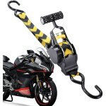 Sangle de fixation � cliquet de 3, 3 m sangle � cliquet r�tractable pour cargaison, boucle renforc�e ...