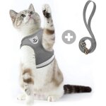 Sangle de poitrine de voyage pour chat d'�t� gilet r�glable avec cordon de serrage style r�fl�chissant ...