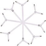 Sangles de support rglables pour draps de lit triangulaires pour un matelas lisse, lot de 4, blanc