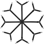 Sangles de support réglables pour draps de lit triangulaires pour un matelas lisse, lot de 4, noir Sangles de support réglables pour draps de lit triangulaires pour un matelas lisse, lot de 4, noir