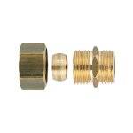 Raccord bic�ne droit laiton - m 3 / 8' - diam�tre 8 mm