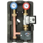 Groupe de raccordement chauffage circuit mélangé servomoteur et pompe Groupe de raccordement chauffage circuit mélangé servomoteur et pompe