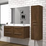 Sanitaire - meuble neptune h�ritage ch�ne 120 cm - miroir slim