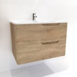 Meuble vasque luna bois clair 80 cm - sans miroir
