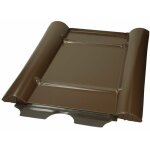 Le sanitaire - plaque de toit en mtal ''type bton'' modle: brun, en mtal