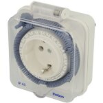 Le sanitaire - prise programmable theben 26 - 24 h ip44 analogique avec couvercle